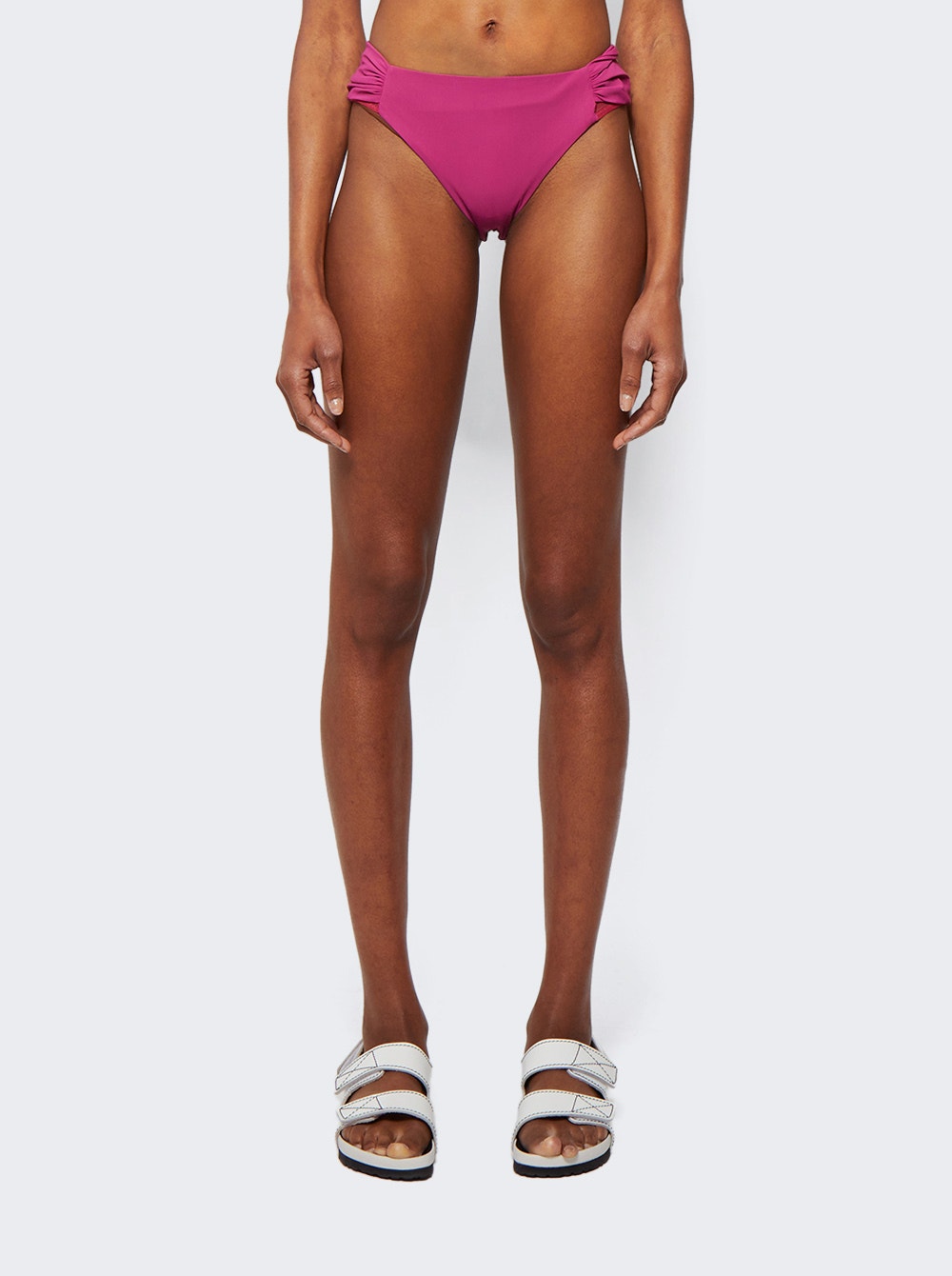 Women | Nensi Dojaka | Bikini Bottom With Side Drapes | Peonia Pink