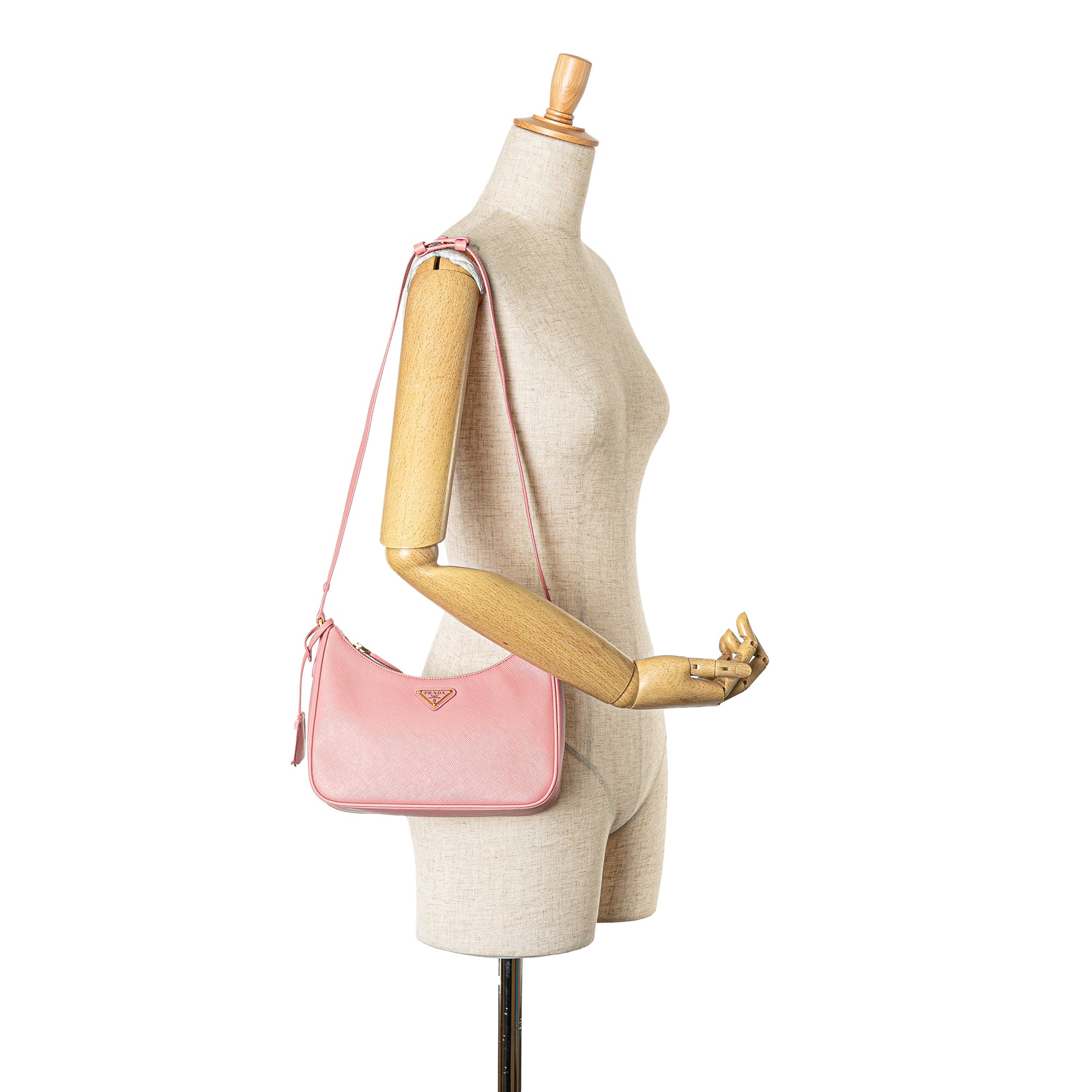 Prada | Pre-Owned Mini Saffiano Re Edition Shoulder Bag | Pink