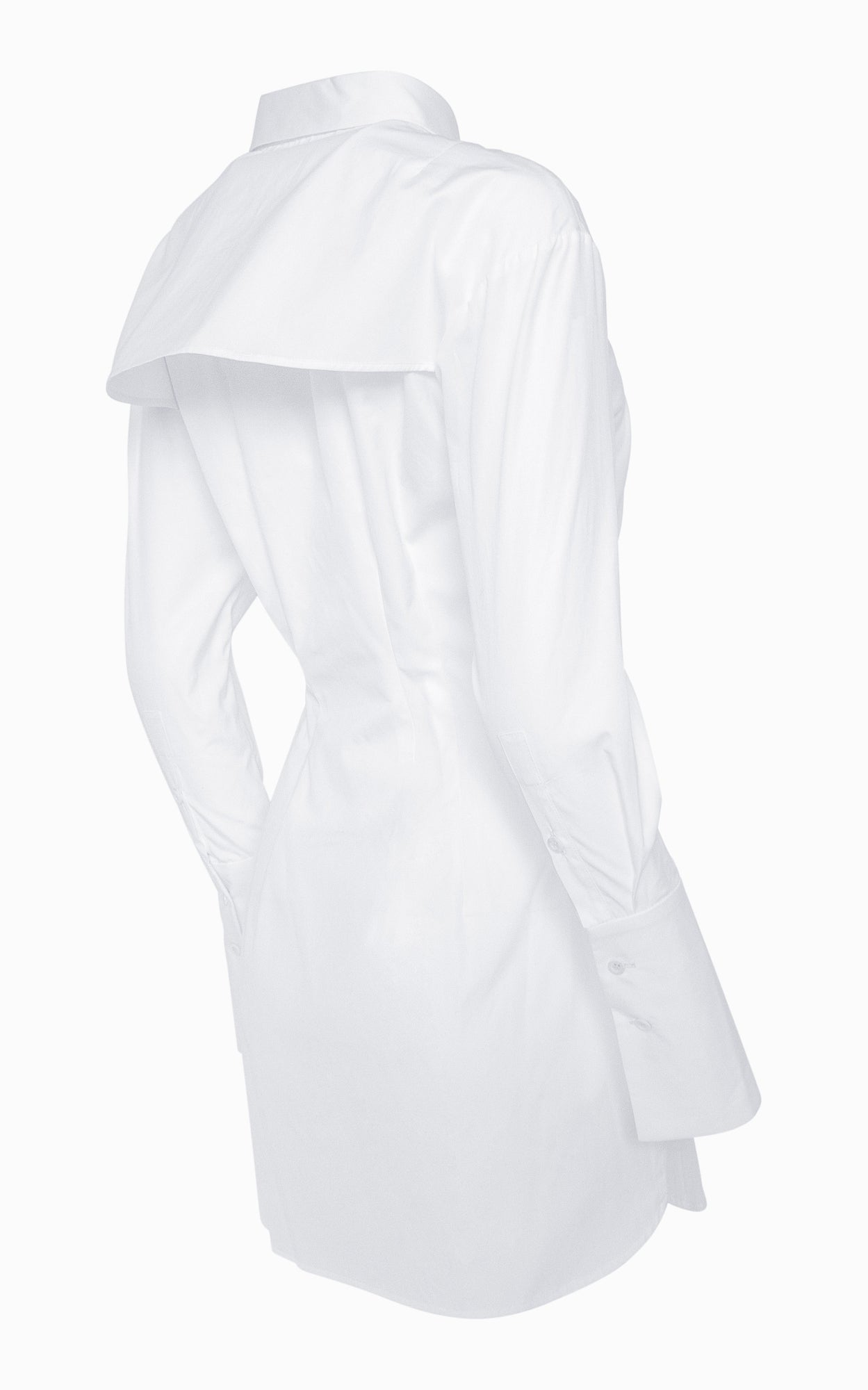 Nipped Mini Shirt Dress | White