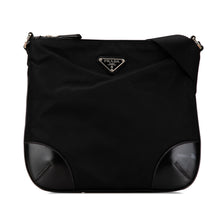 Prada | Pre-Owned Saffiano Trimmed Tessuto Crossbody | Black