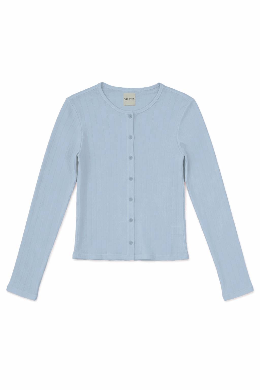 Nora Pointelle Cardigan | Vintage Blue