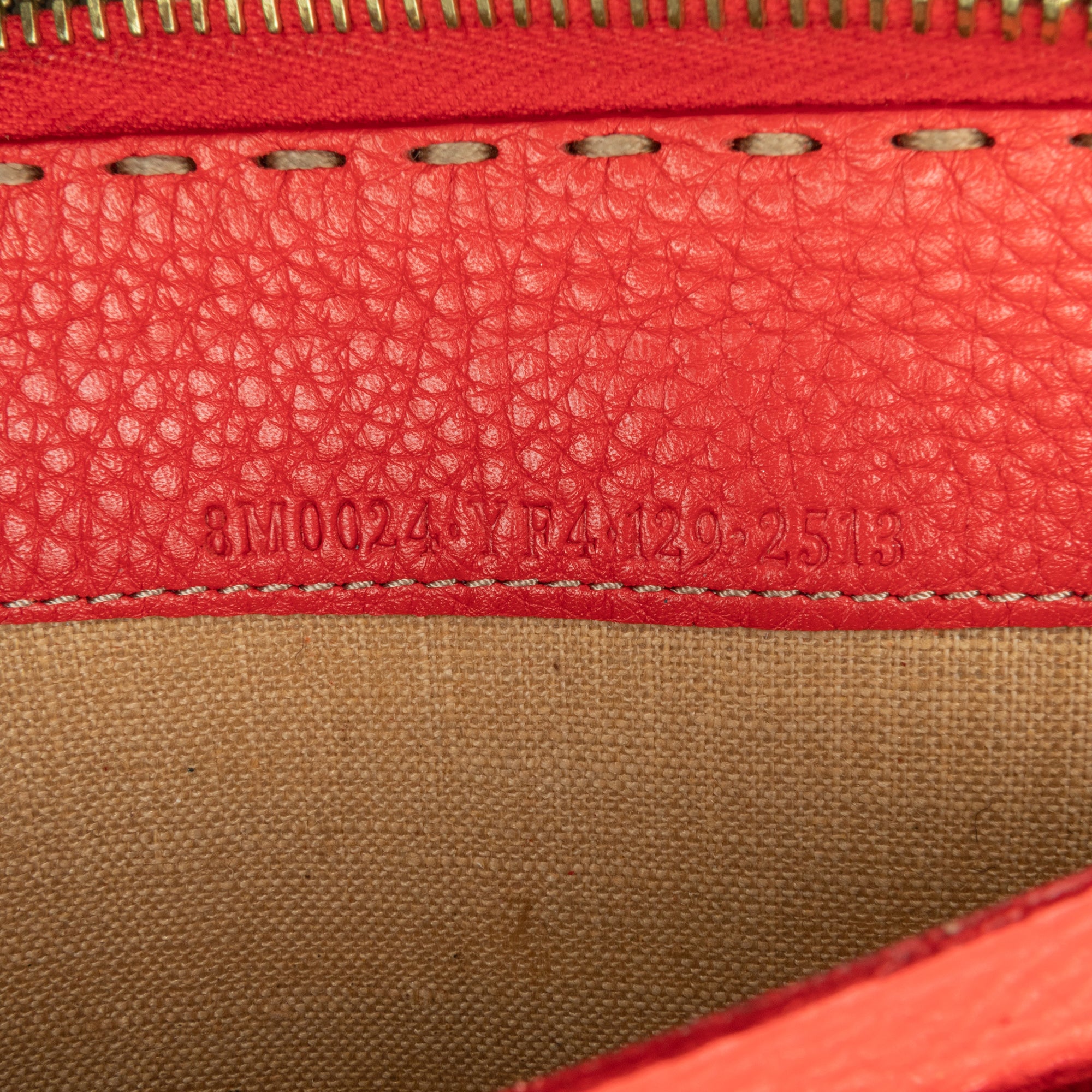 Fendi | Pre-Owned Leather Selleria Zip Around Long Wallet | Red