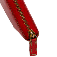 Fendi | Pre-Owned Leather Selleria Zip Around Long Wallet | Red