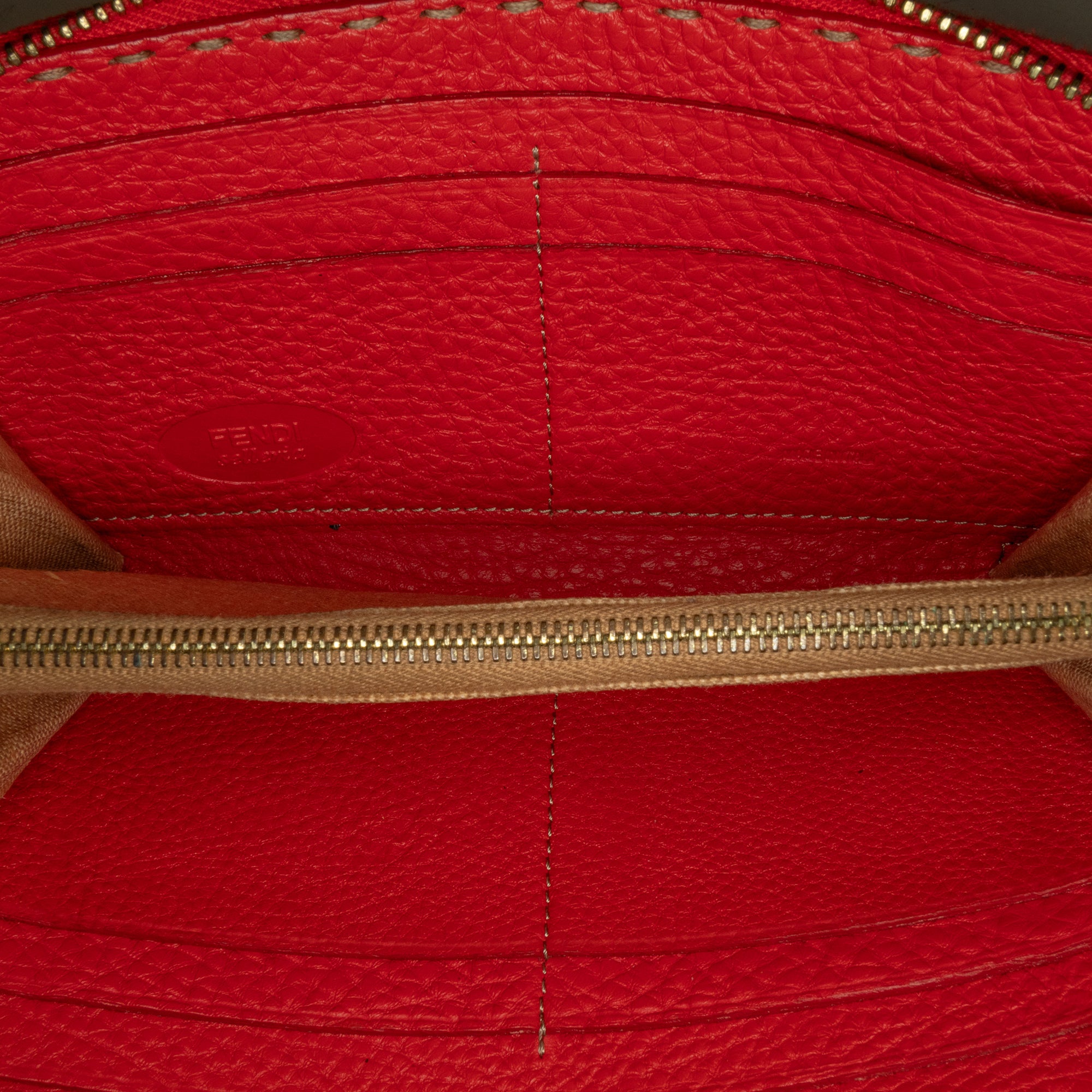 Fendi | Pre-Owned Leather Selleria Zip Around Long Wallet | Red