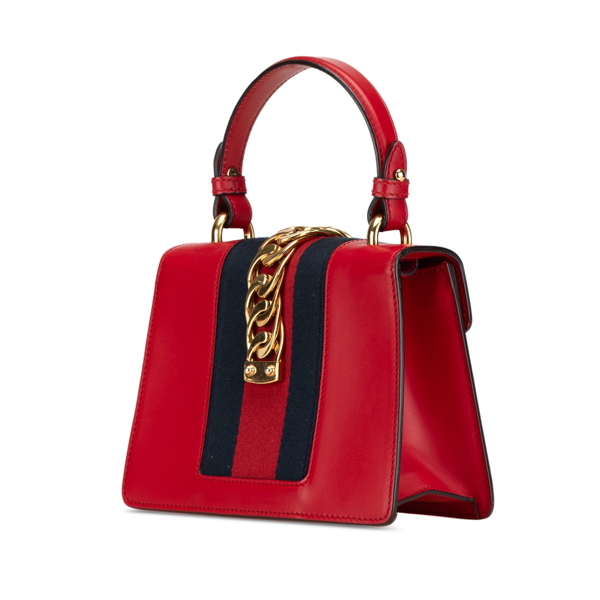 Gucci | Pre-Owned Mini Calfskin Sylvie Satchel | Red
