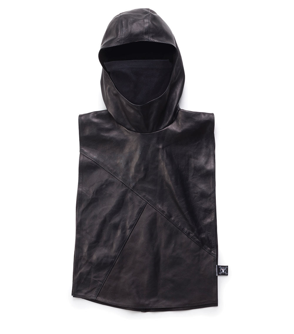 Kid | Leather Knight Poncho | Black