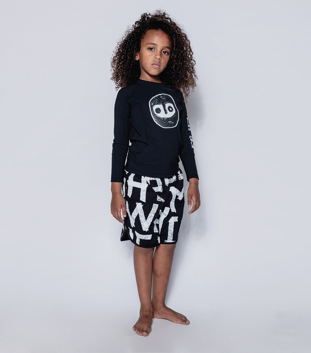 Kid | The Warrior Rashguard | Black