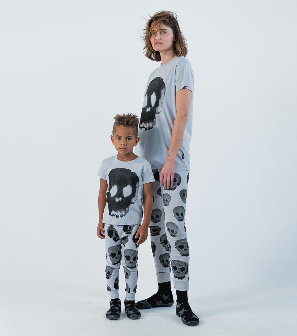 Kid | Water Skull Loungewear | Ice Grey