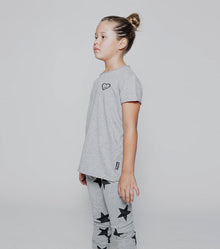 Kid | Bandaid Heart Patch T-Shirt | Heather Grey