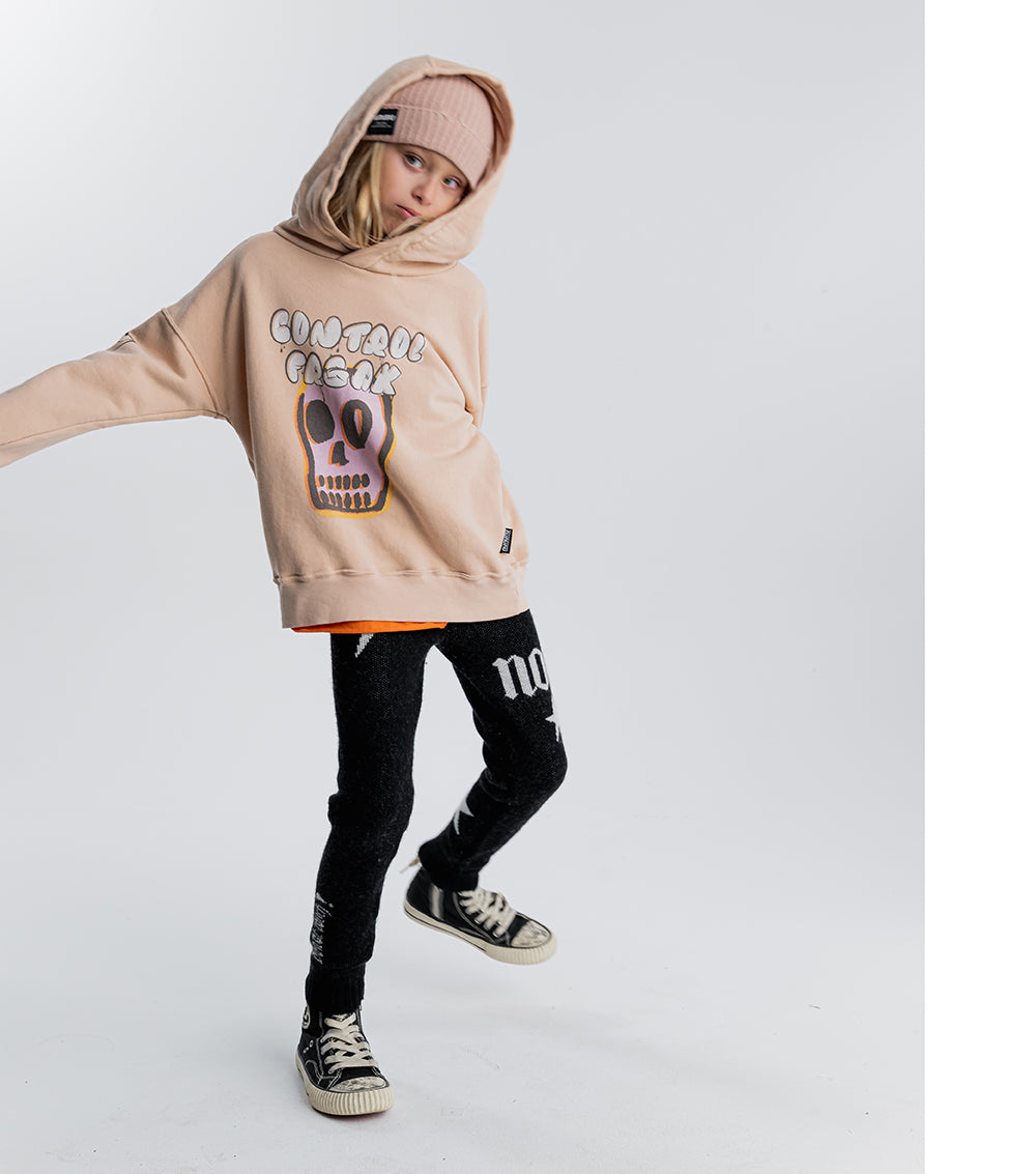 Kid | Bubbly Dizzy Skull Hoodie | Nude
