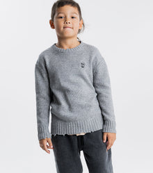 Kid | Frayed Knit | Heather Grey