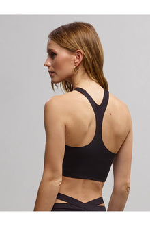 Neoprene Y-Front Crop Top | Black