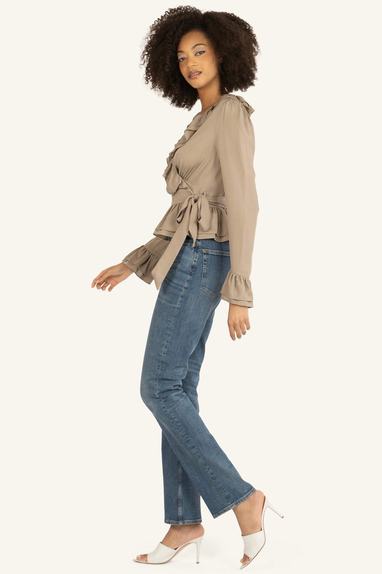 Noelle Blouse | Taupe