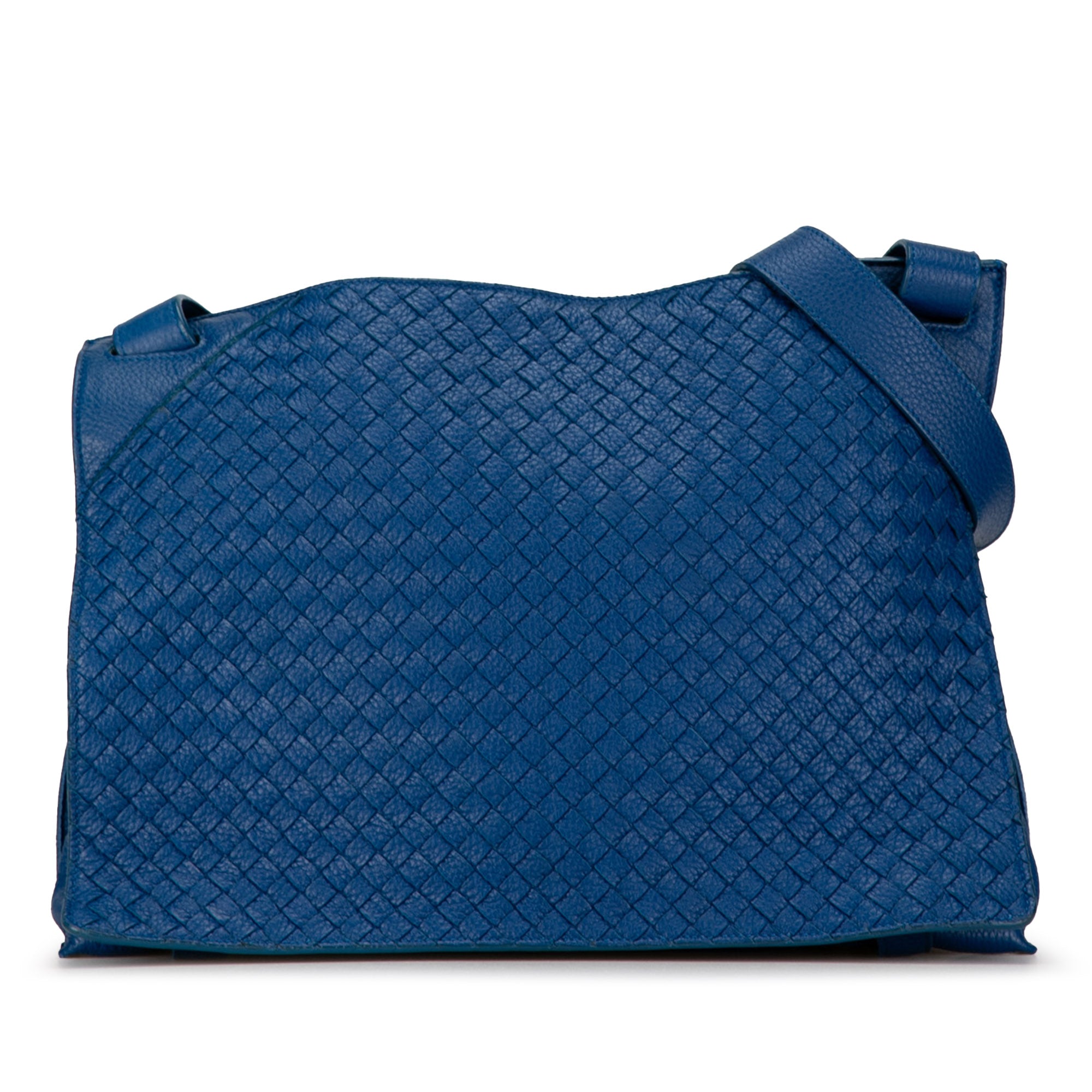 Bottega Veneta | Pre-Owned Intrecciato Crossbody | Blue