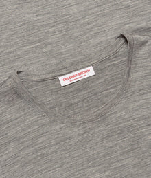 OB-T Merino Black Tailored Fit Crewneck Merino T-Shirt | Grey Melange