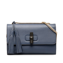 Gucci | Pre-Owned Medium Miss Bamboo Leather Crossbody | Blue