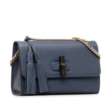 Gucci | Pre-Owned Medium Miss Bamboo Leather Crossbody | Blue