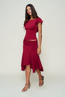 Womens | Soffiano Top | Bordeaux