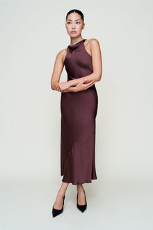 Womens | Lina Midi Dress | Dark Chocolate