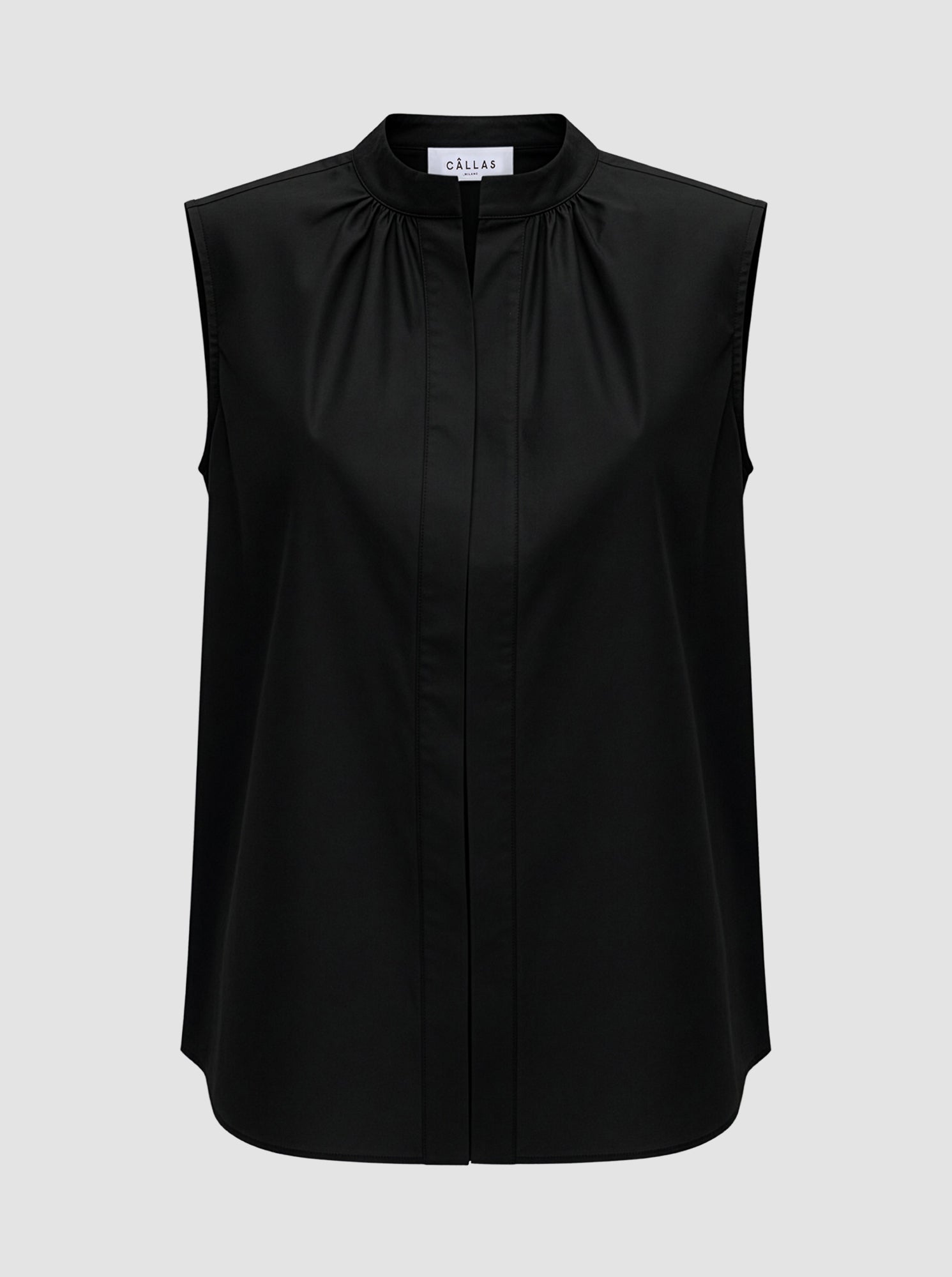 Olympia Sleeveless Shirt | Black