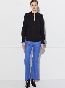 Olympia Poplin Blouse | Black