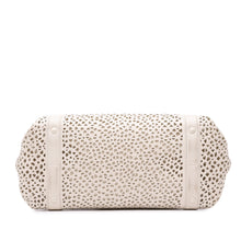 Ferragamo | Pre-Owned Leather Laser Cut Gancini Sofia | White