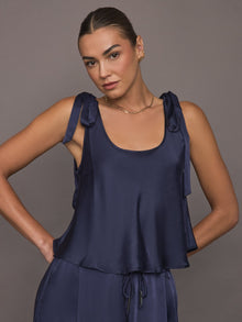 Tribeca Tie Top | Navy