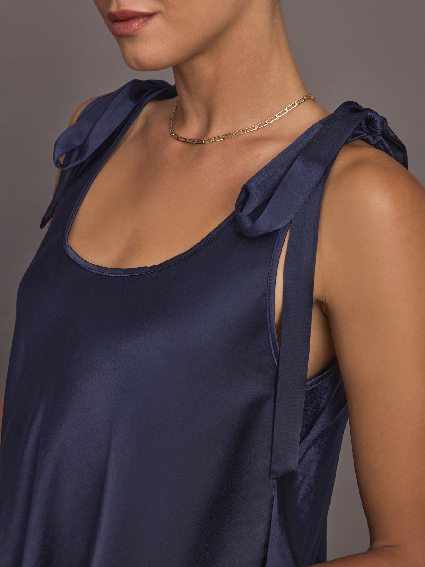 Tribeca Tie Top | Navy