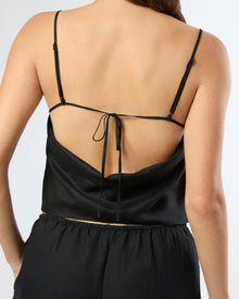 Womens | Air Linen Square Neck Tank Top - Seasonal | Black