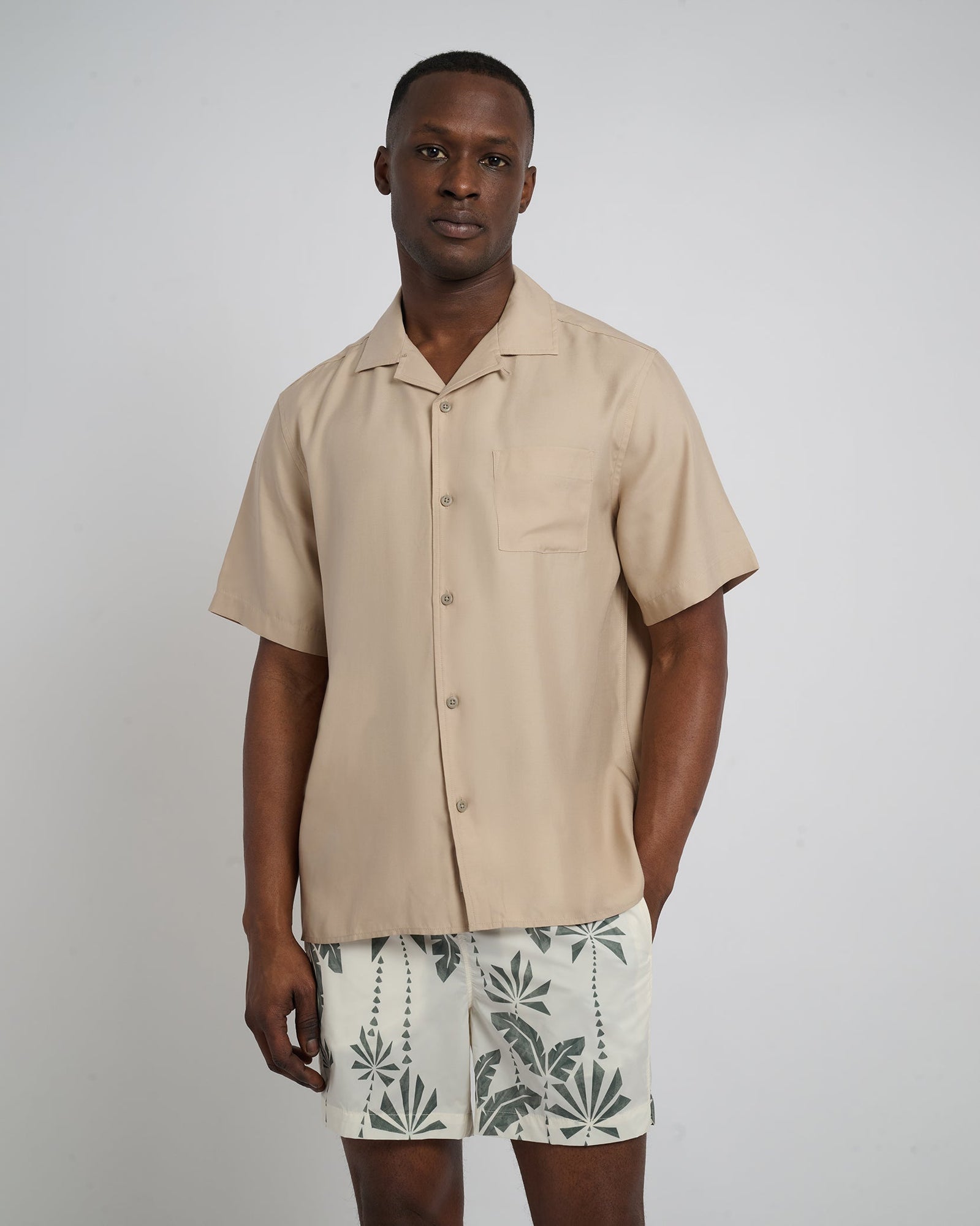 Mens | Tencel Vacation Shirt | Tan
