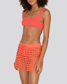 Womens | Eyelet Charlie Short | Hot Coral