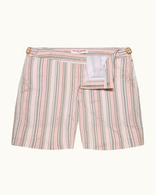Men | Bulldog Swim Boxer | Pink/Grey Stripe