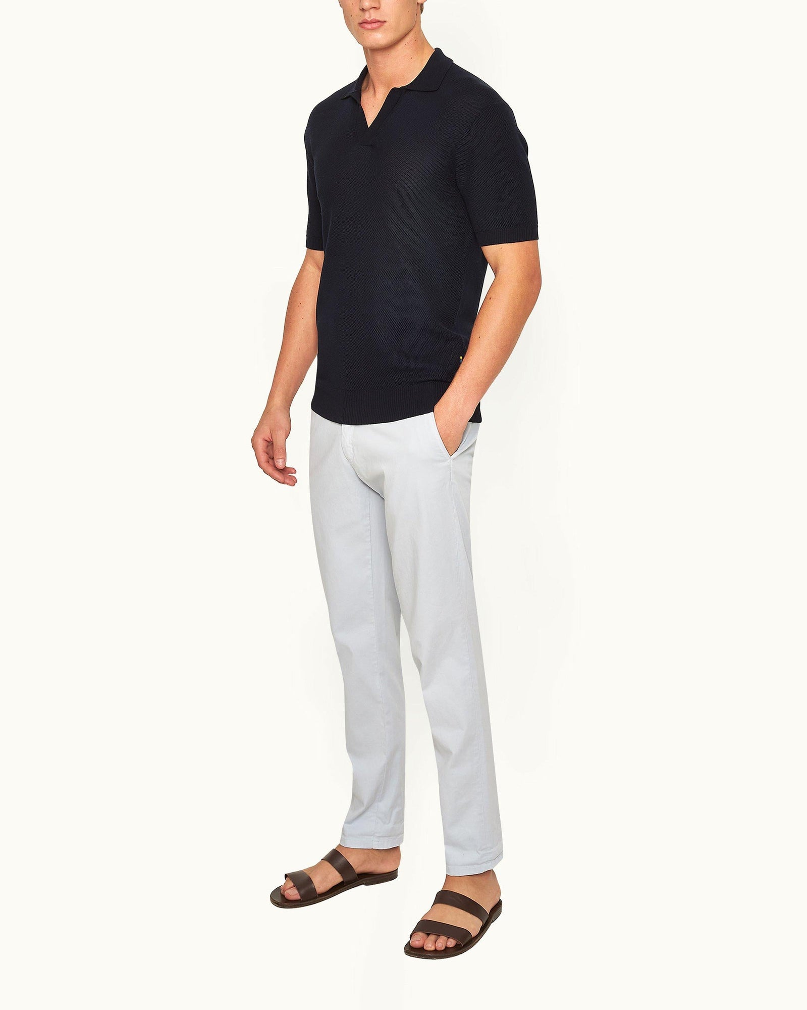 Men | Fallon Stretch-Cotton Trouser | Light Sky Pool