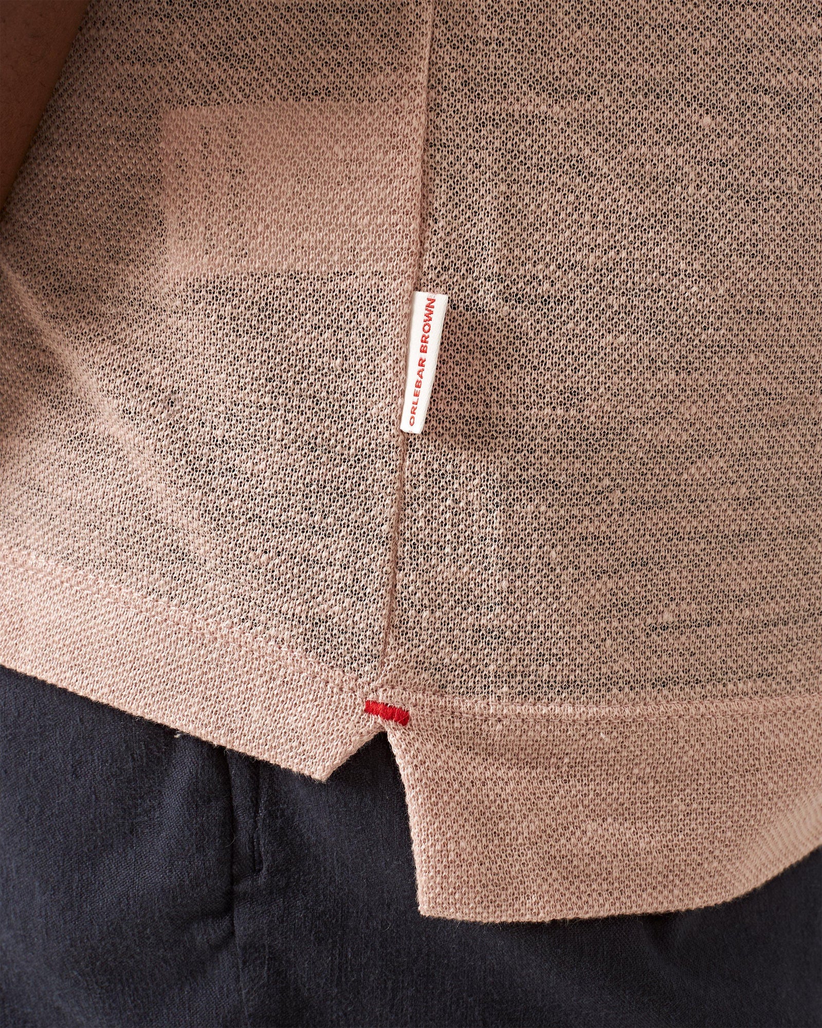 Men | Felix Linen Polo | Seashell Pink