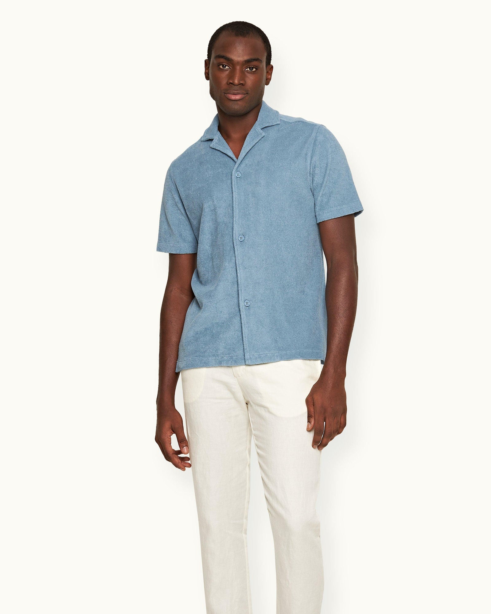 Men | Howell Towelling Shirt | Wish Blue