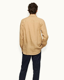 Men | Justin Linen Shirt | Biscuit