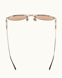 Men | The Micky Sunglasses | Silver/Mellow Amber