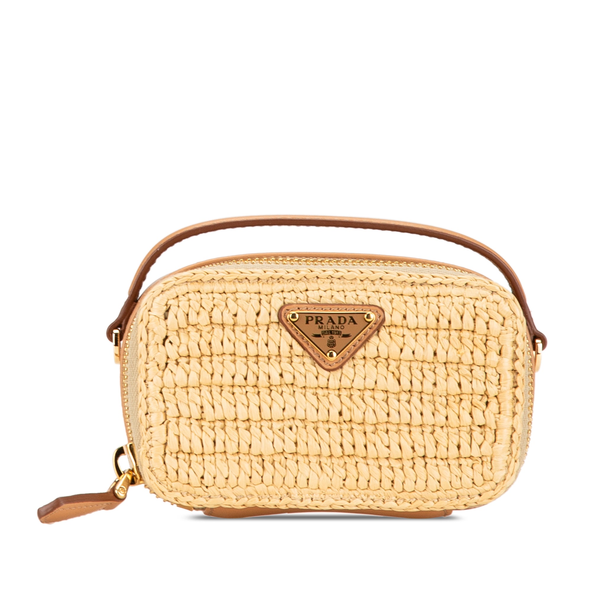 Prada | Pre-Owned Mini Crochet Satchel | Brown