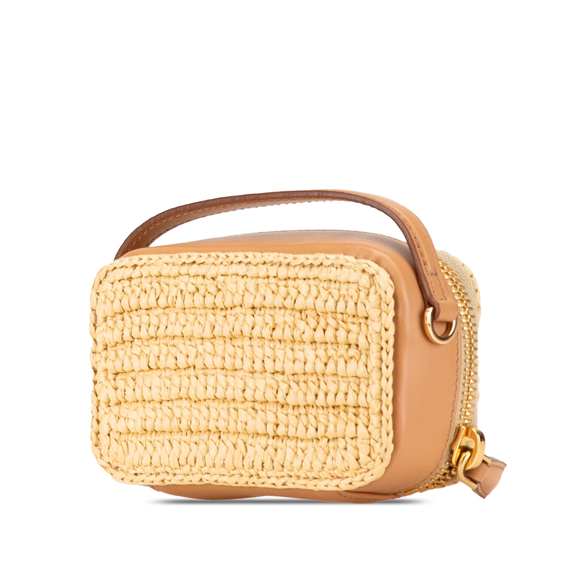 Prada | Pre-Owned Mini Crochet Satchel | Brown