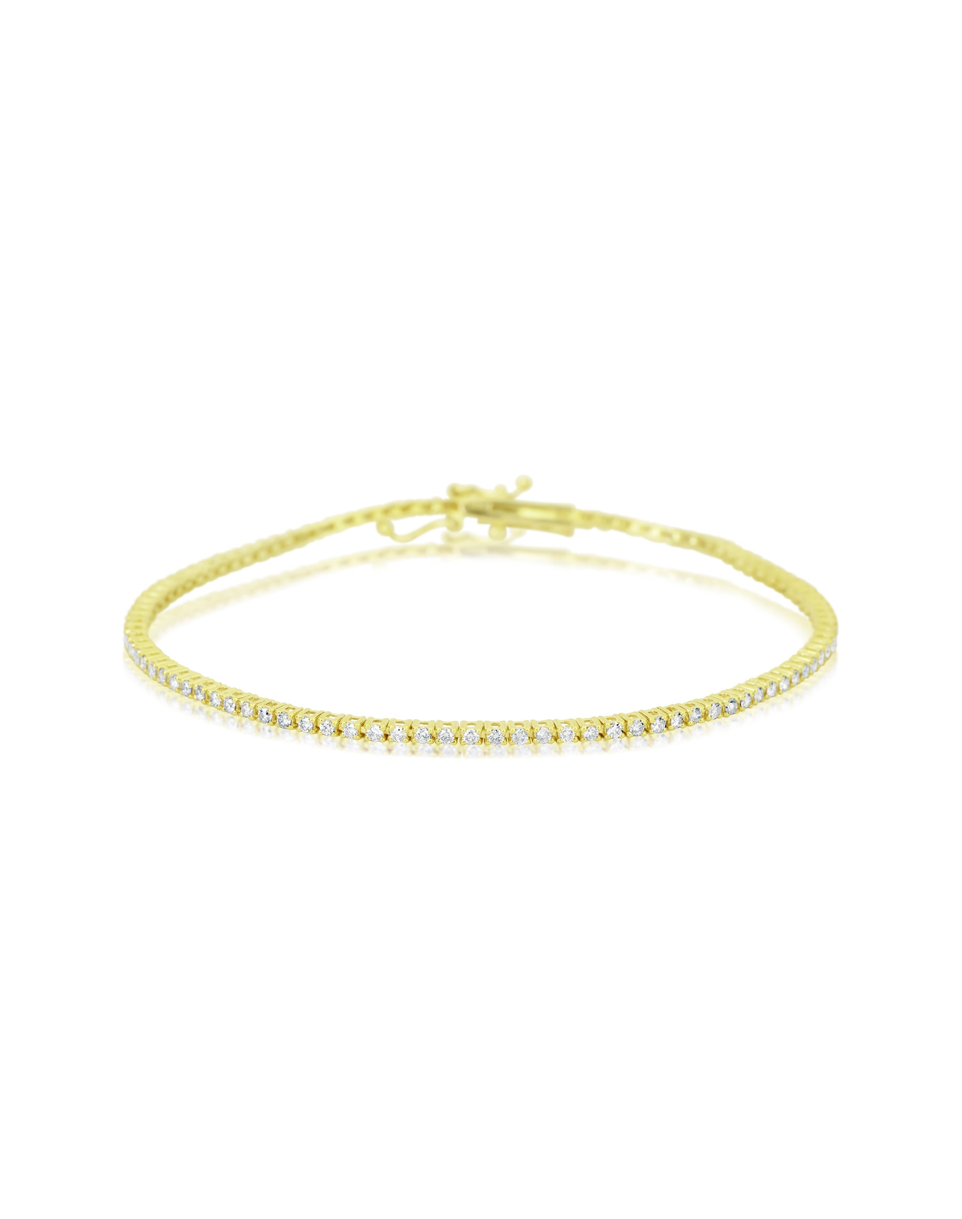 One Carat Diamond Tennis Bracelet | 14kt Yellow Gold
