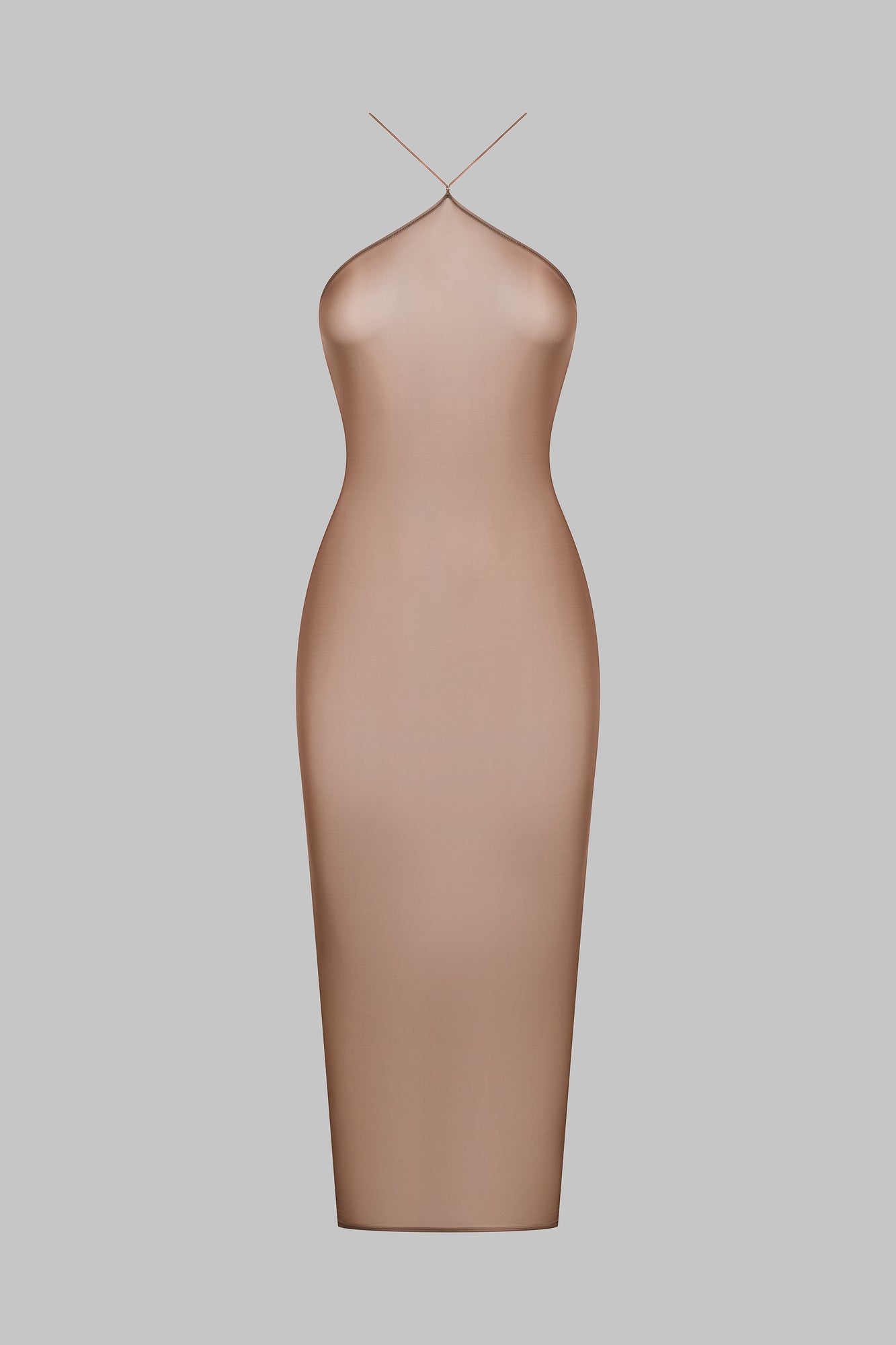 Midi Open Back Dress - French Kiss Light | Mocha