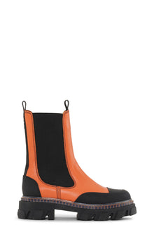 Orange Black Cleated Chelsea Boots | Orangeade