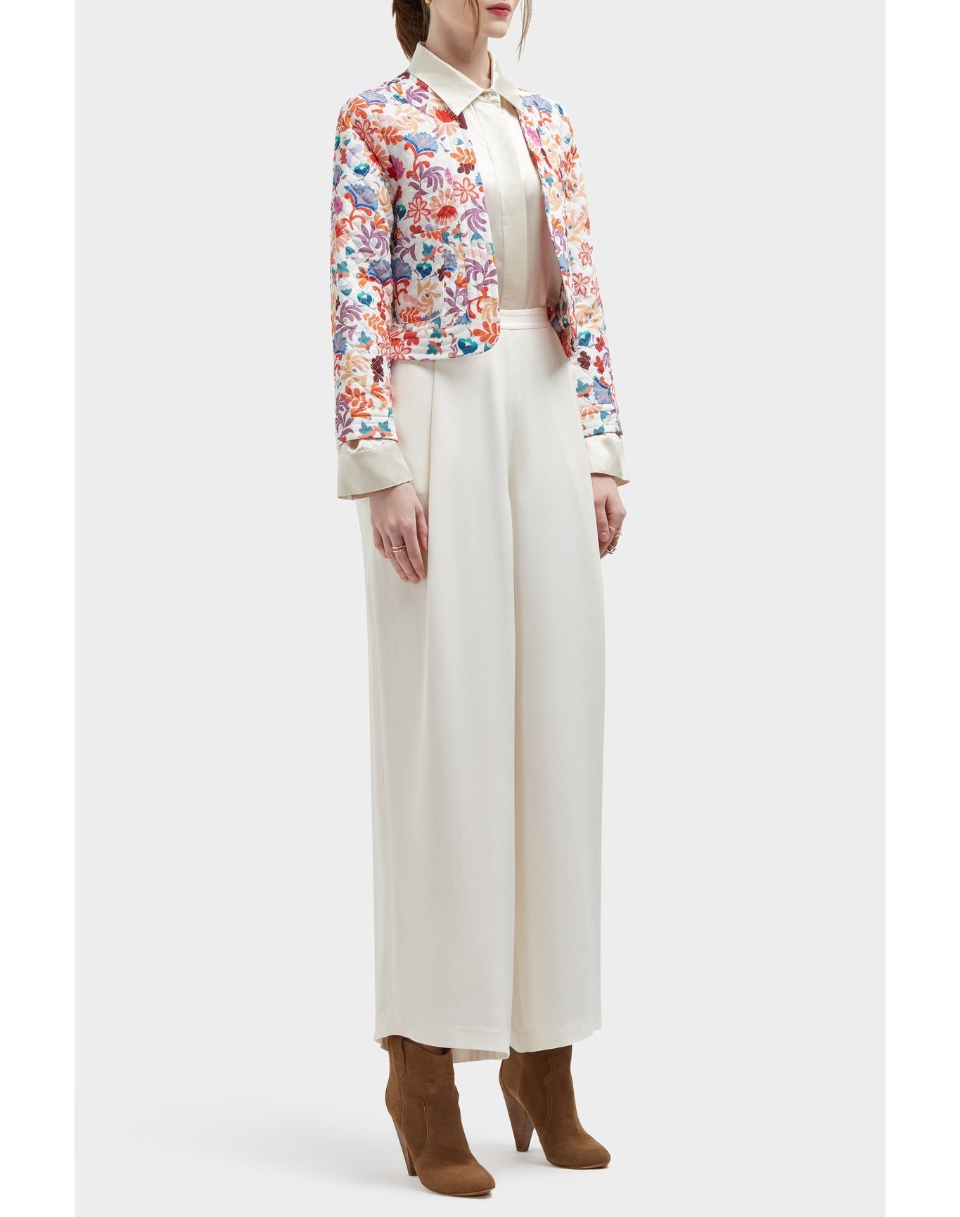 Ossie Silk Quilted Jacket | Vintage Garden