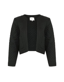 Ossie Wool Quilted Jacket | Black