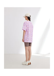 Oversize Printed T-shirt | Purple