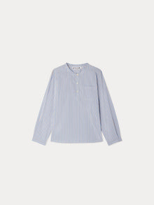 Boy | Artiste Shirt With Blue Stripes | Medium Blue