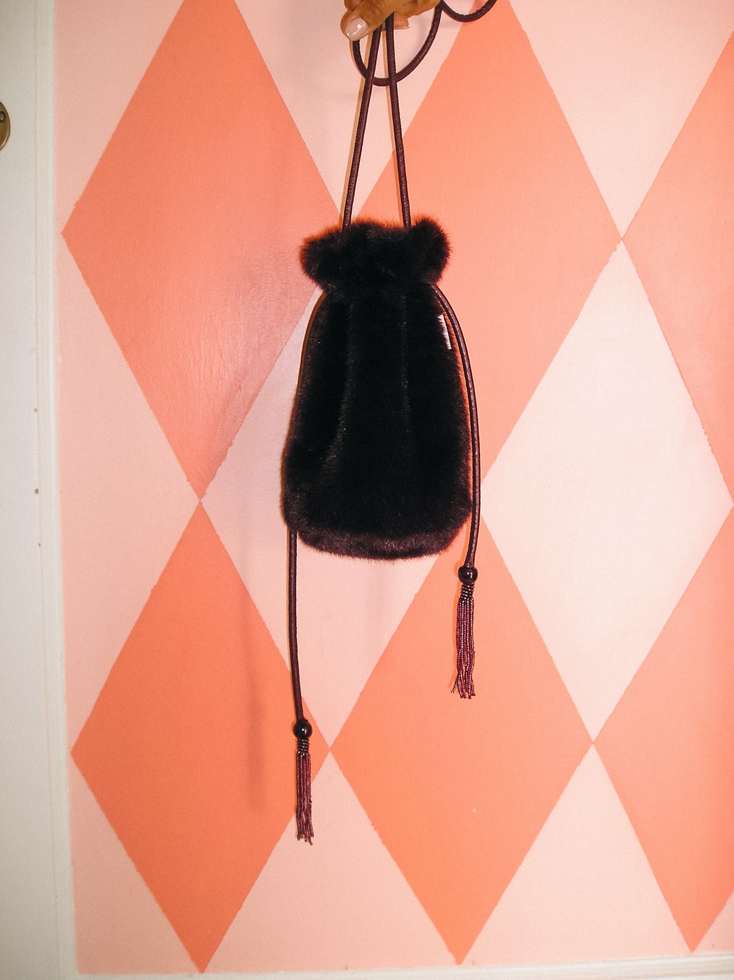 Luca Faux Fur Bag | Merlot