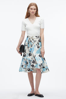 Joyful Tulip Cargo Skirt | Ivory Multi