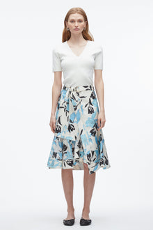 Joyful Tulip Cargo Skirt | Ivory Multi