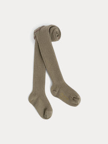 Unisex | Baby Ribbed Tights | Taupe